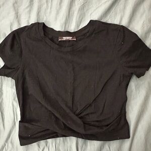Black crop top